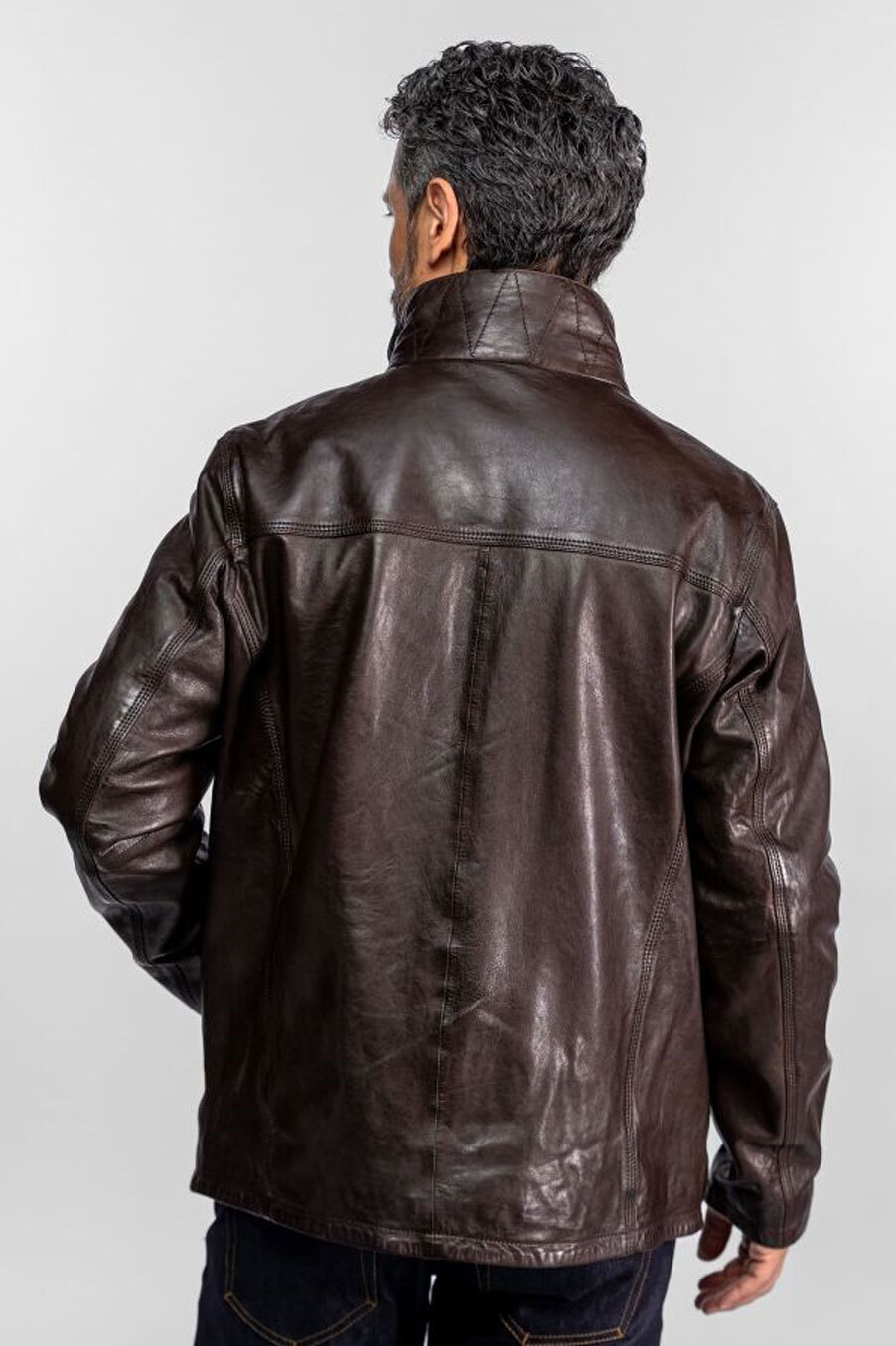 Vêtement en cuir Vestes & Trois Quart cuir marron
