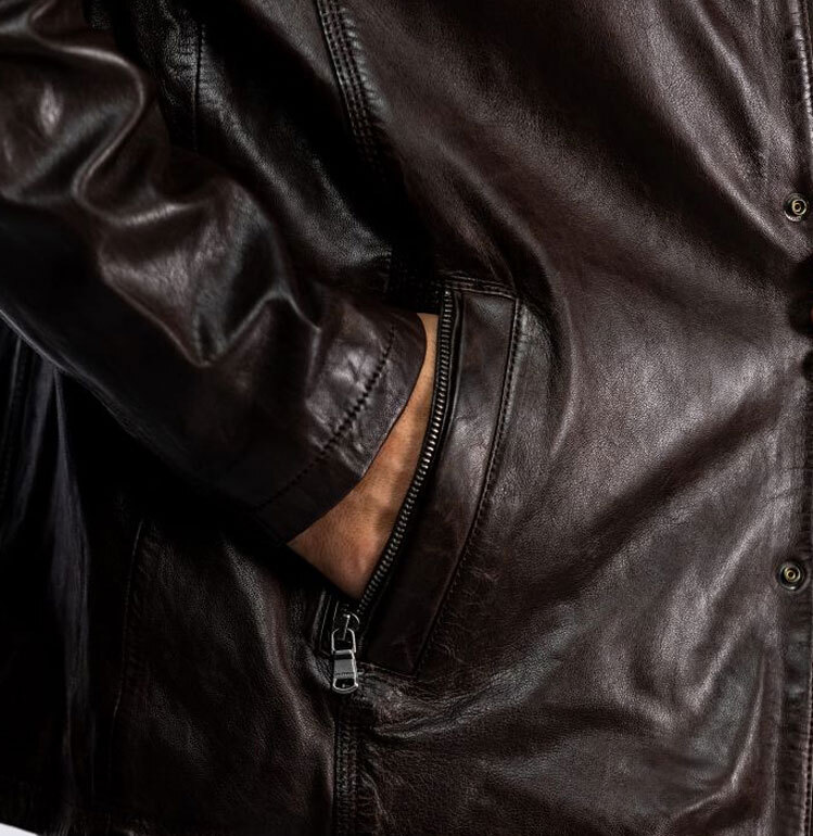 Vêtement en cuir Vestes & Trois Quart cuir marron