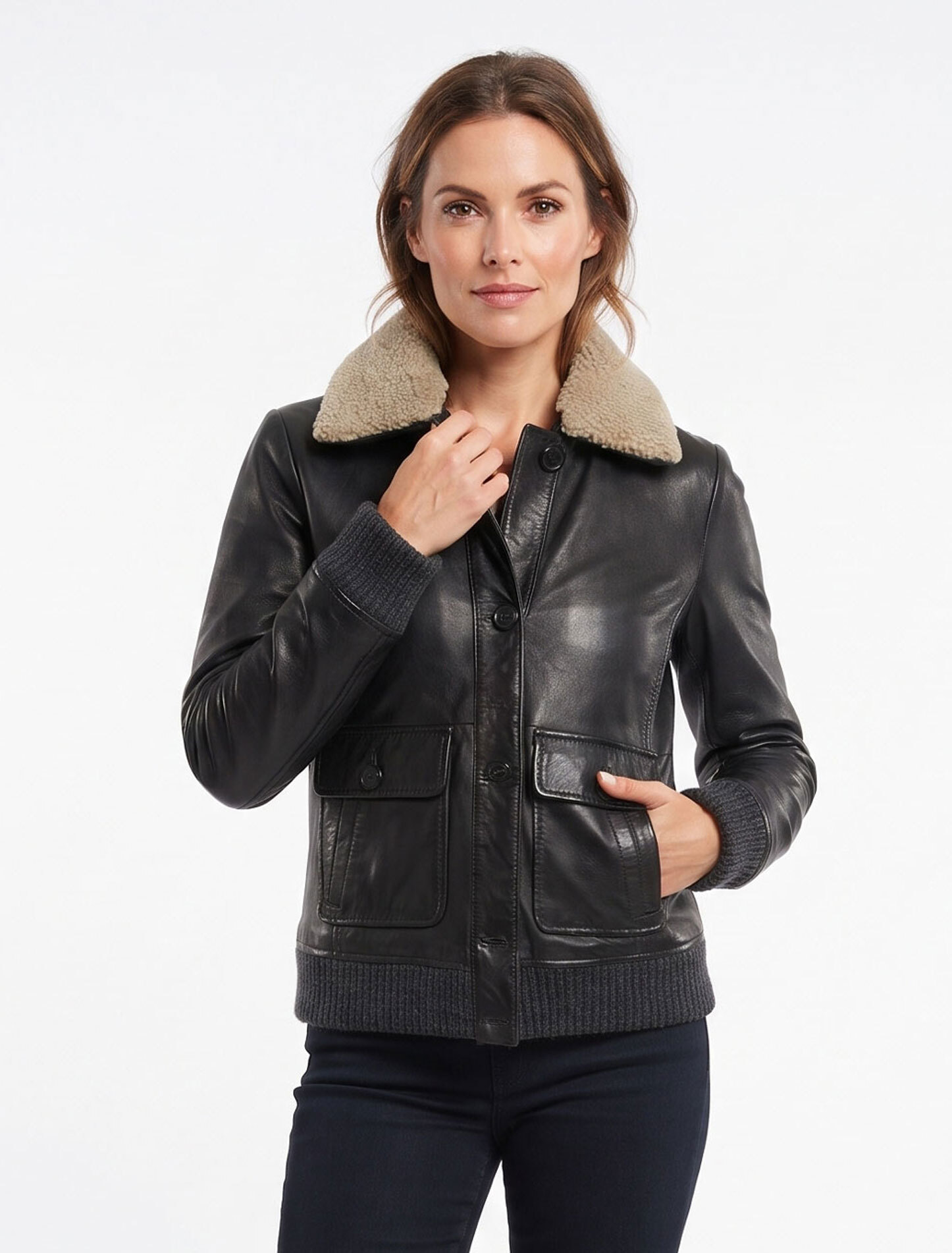 Vêtement en cuir Blousons cuir noir