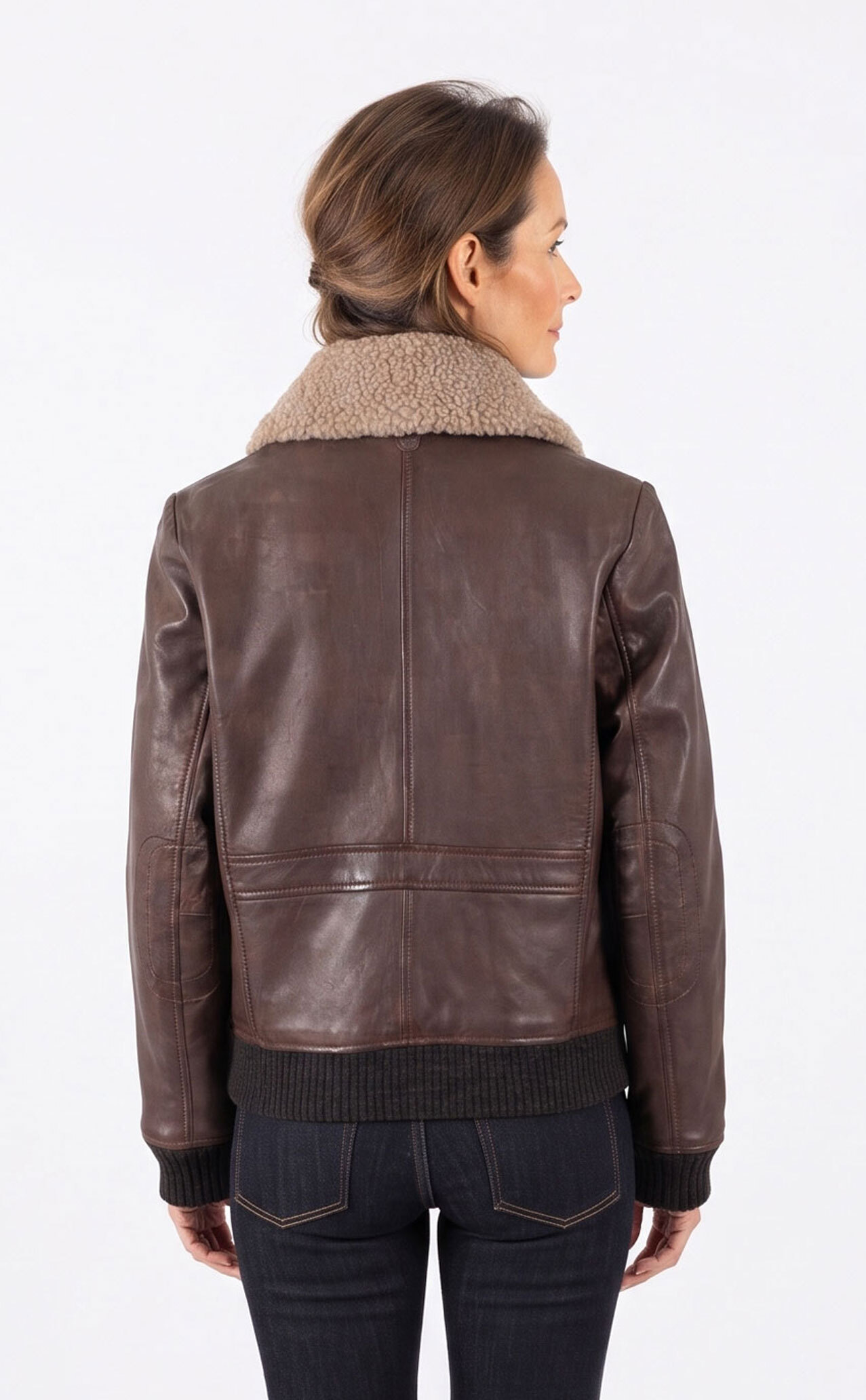 Vêtement en cuir Blousons cuir marron
