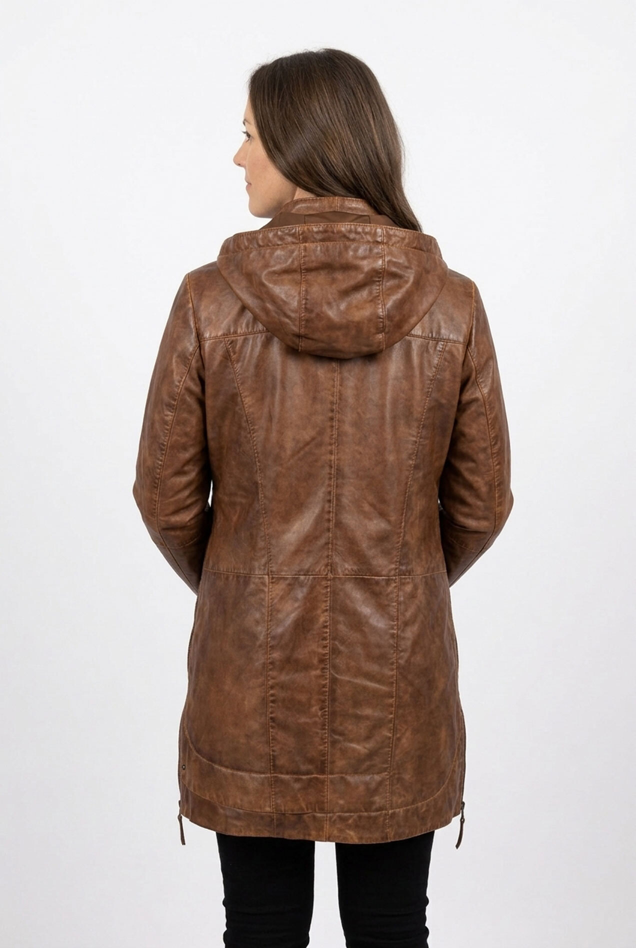 Vêtement en cuir Manteaux cuir marron, cognac