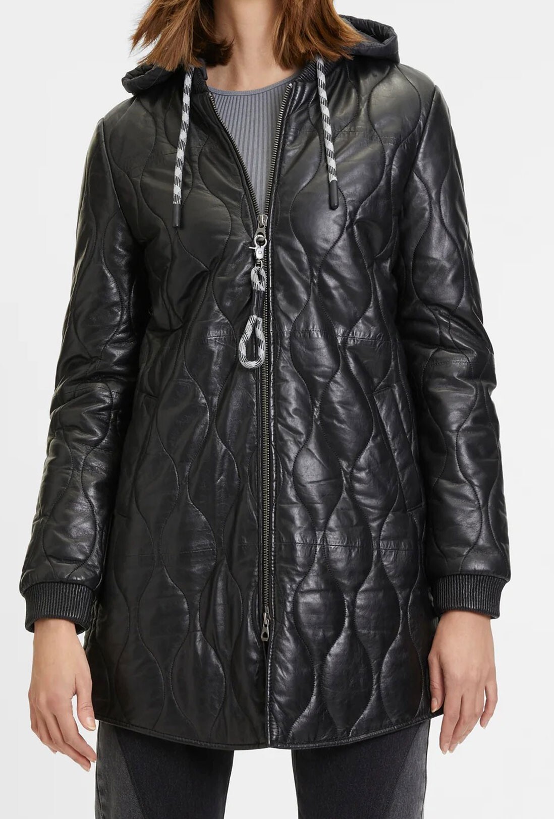Vêtement en cuir Manteaux cuir noir