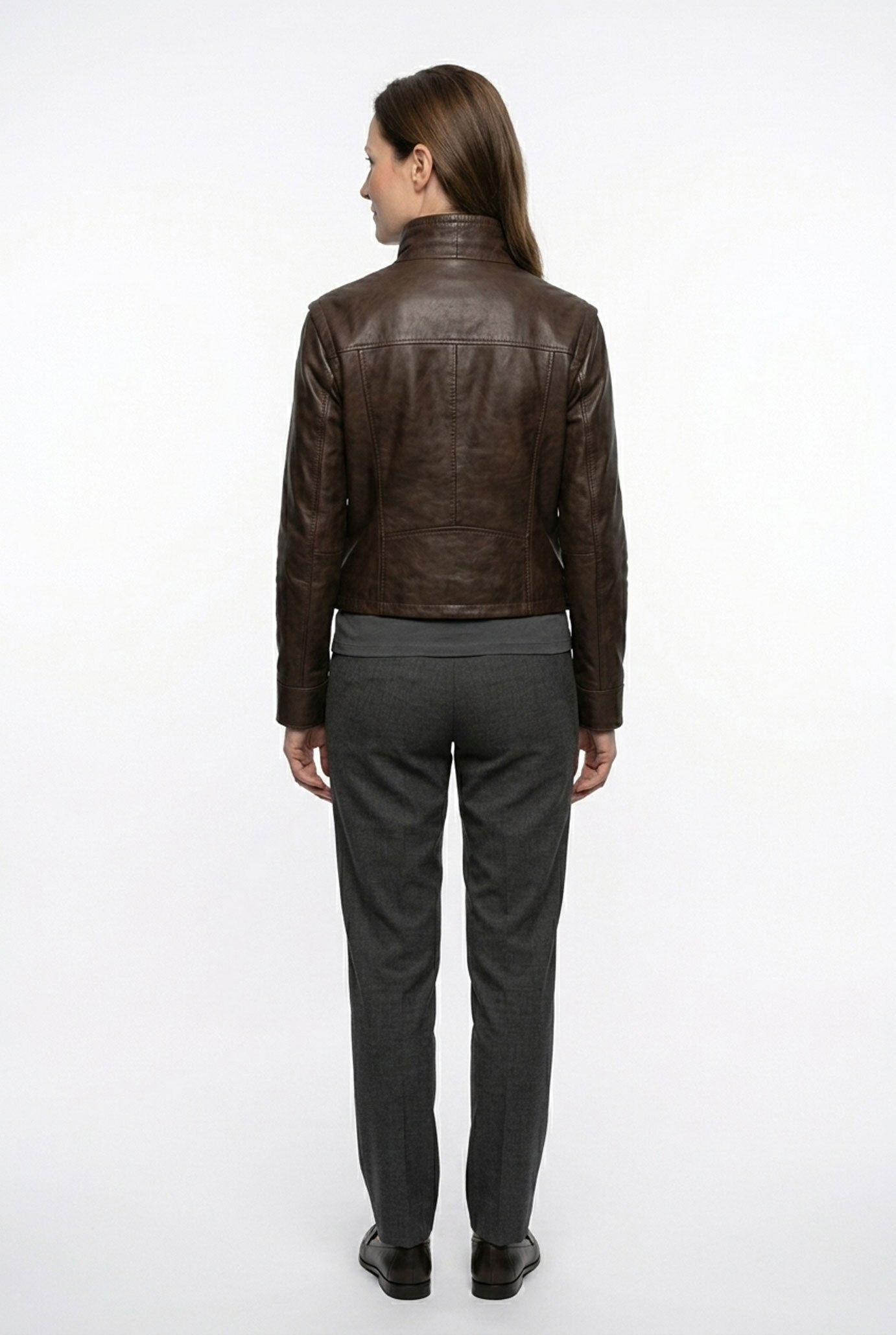 Vêtement en cuir Blousons cuir cognac