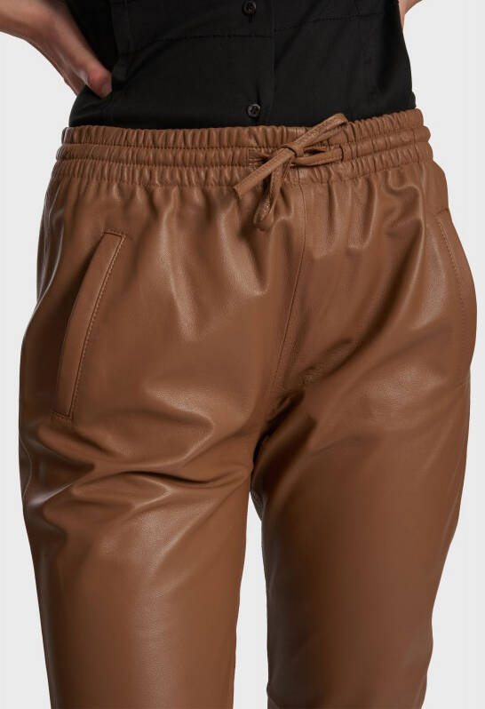 Pantalon Cuir Femme Oakwood Gift - Oakwood -  couleur  Marron Tailles Femmes M