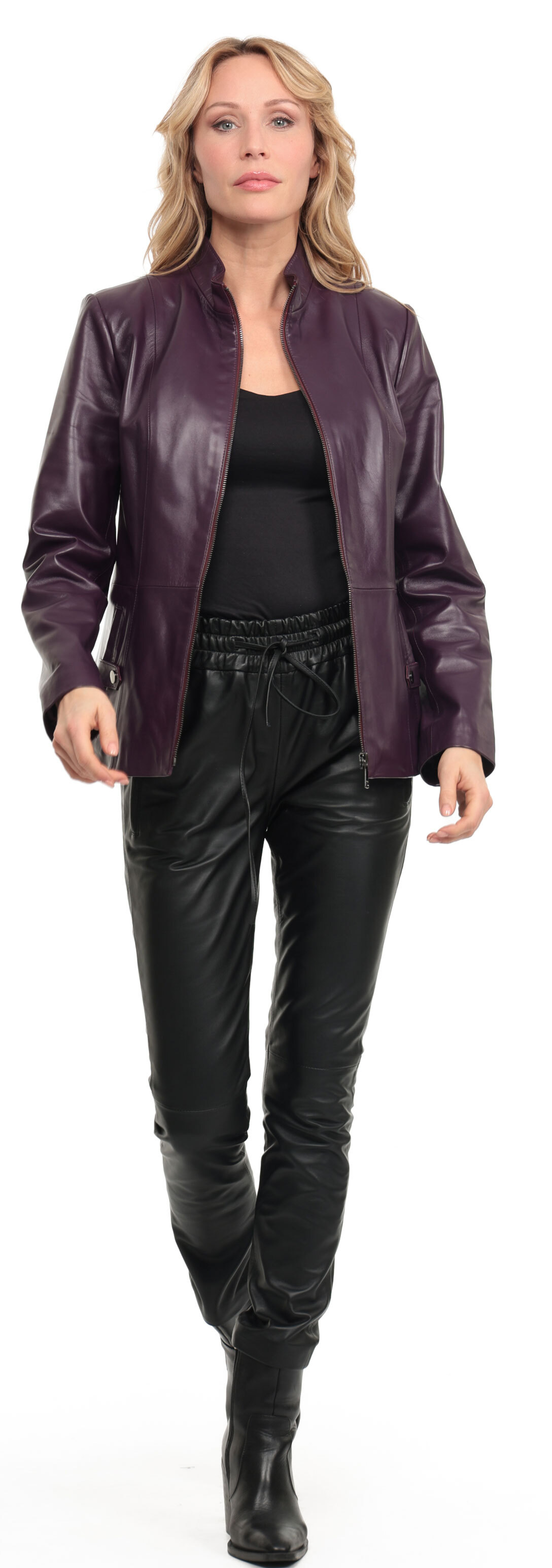 Vêtement en cuir Blousons cuir violet