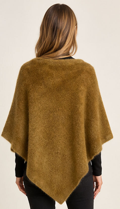 Vêtement en cuir Gilets Ponchos cuir & fourrure  taupe