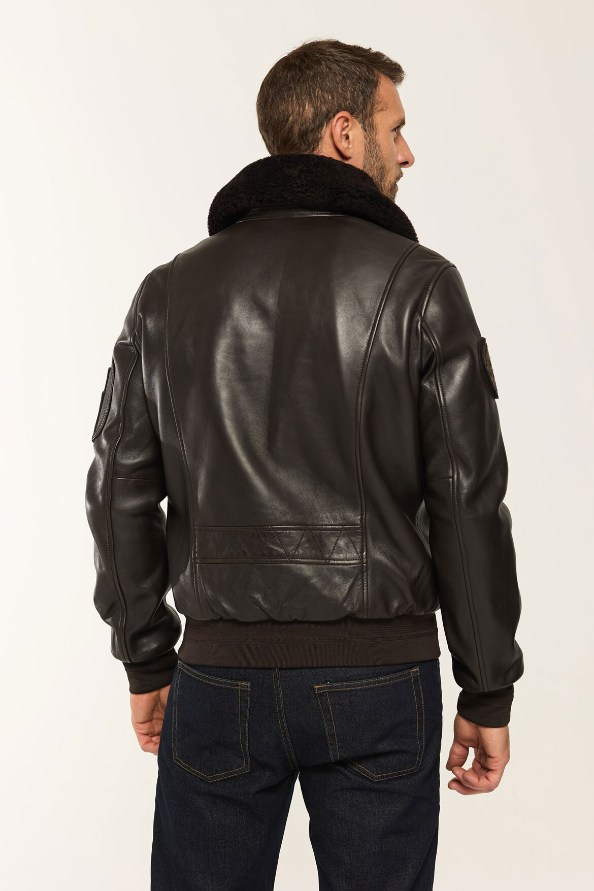 Vêtement en cuir Blousons cuir marron