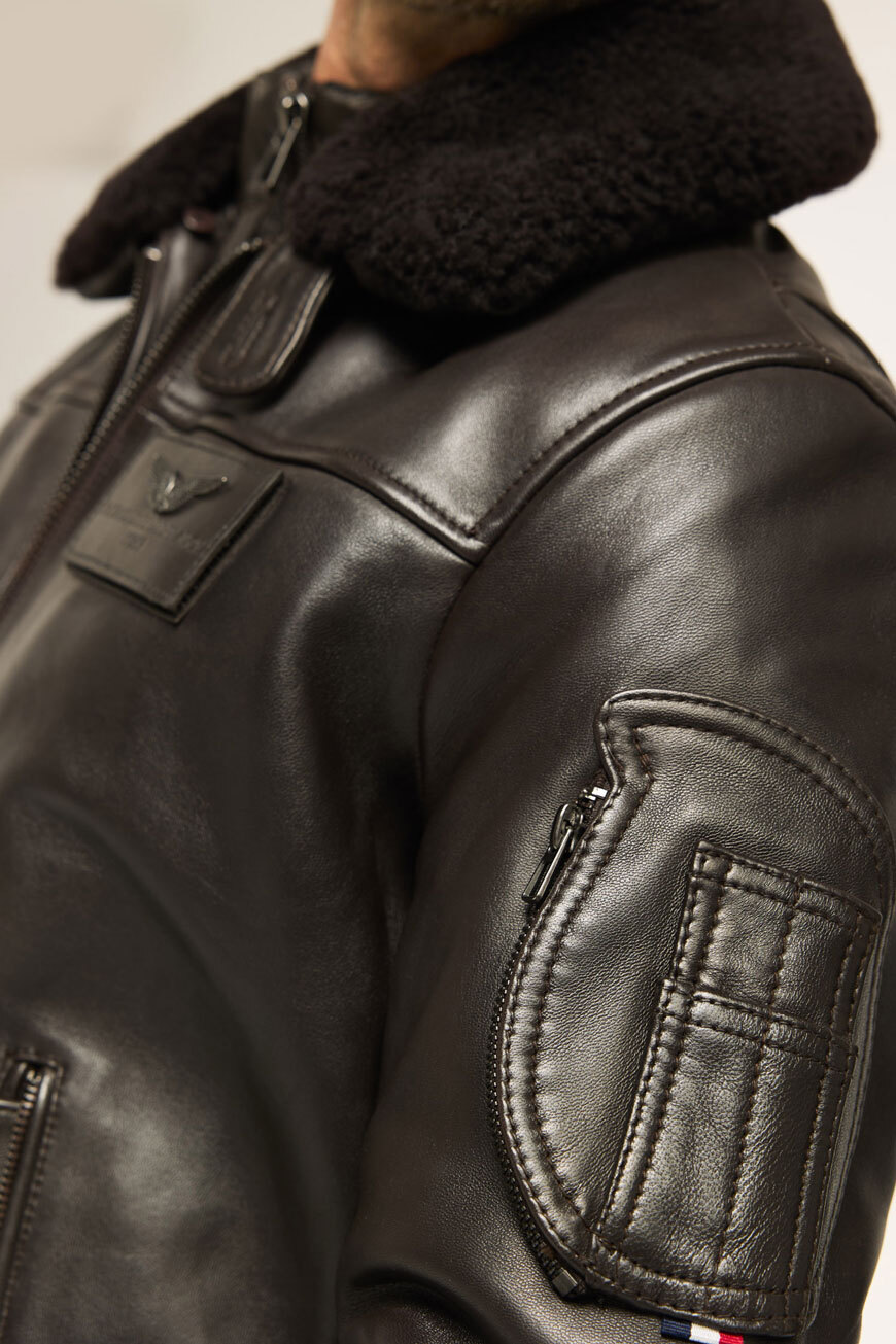 Vêtement en cuir Blousons cuir marron