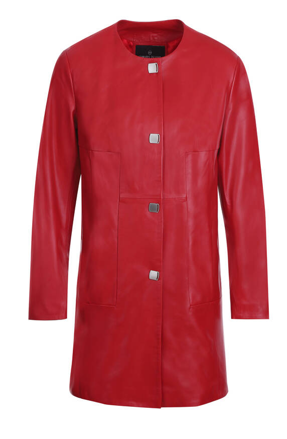 Vêtement en cuir Manteaux cuir rouge