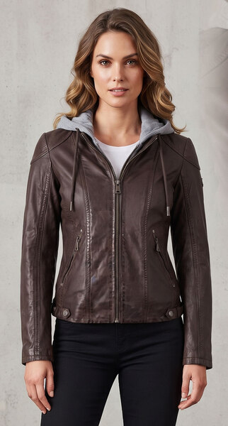 Vêtement en cuir Blousons cuir marron