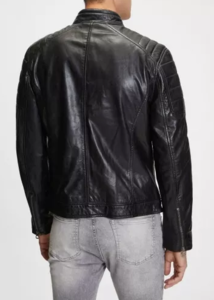 Newlook Veste Cuir Noir Biker Jas XL Jacket Uomo Vestiti Cappotti e giacche Giacche Giacche in pelle New Look Giacche in pelle Veste Doublée 