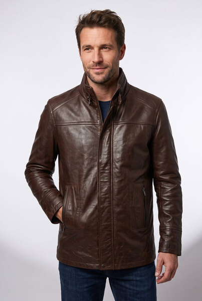 Vêtement en cuir Vestes & Trois Quart cuir cognac