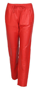 Vêtement en cuir Pantalon cuir rouge