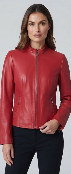 Vêtement en cuir Blousons cuir rouge