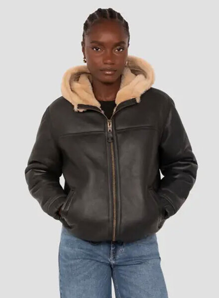 Vêtement en cuir Blousons cuir noir, beige