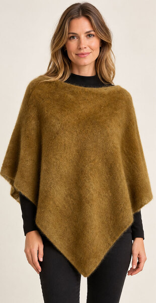 Vêtement en cuir Gilets Ponchos cuir & fourrure  taupe