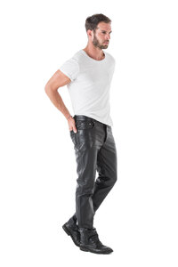 Vêtement en cuir Pantalons cuir noir