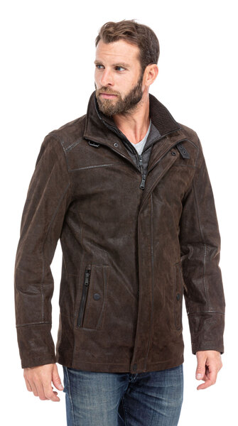 Vêtement en cuir Vestes & Trois Quart cuir marron