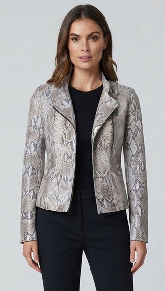 Vêtement en cuir Blousons cuir gris