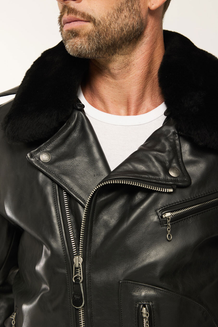 Vêtement en cuir Blousons cuir noir