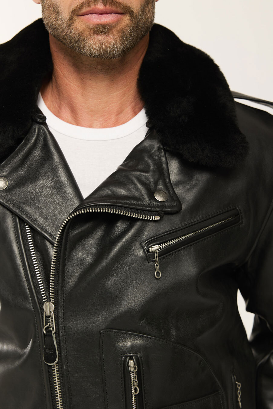 Vêtement en cuir Blousons cuir noir